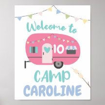 Laten we gaan Glamping Meiden Kamp Naam Verjaardag