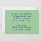 "LATEN WE GAAN GOLFING"-kunst deco-stijl golf-uitn Kaart (Achterkant)