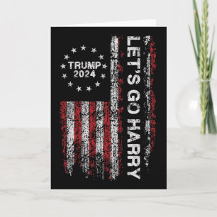 Laten we gaan Harry Funny Trump 2024 Amerikaanse v Kaart