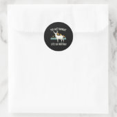 Laten we gaan jagen ronde sticker (Tas)