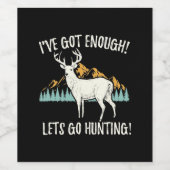 Laten we gaan jagen wijn etiket (Enkel label)