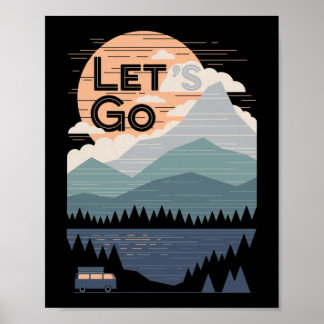 Laten we gaan kamperen, Camp gaan Poster