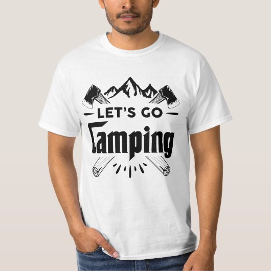Laten we gaan kamperen, kamperen vibes t-shirt (Voorkant)