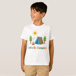 Laten we gaan kamperen Kinderen Kleurpotlood Tent T-shirt