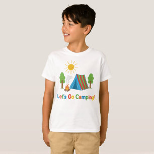 Laten we gaan kamperen Kinderen Kleurpotlood Tent T-shirt