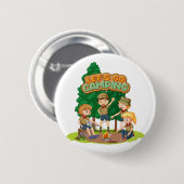 Laten we gaan kamperen  ronde button 5,7 cm (Voorkant /achterkant)