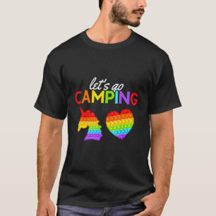 Laten we gaan kamperen Schoolverpleegster voor kam T-shirt