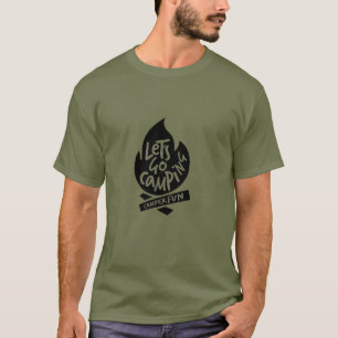 Laten we gaan kamperen t-shirt