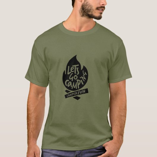 Laten we gaan kamperen t-shirt (Voorkant)