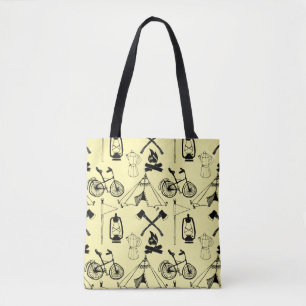 Laten we gaan kamperen tote bag