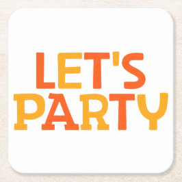 Laten we gaan. kartonnen onderzetters