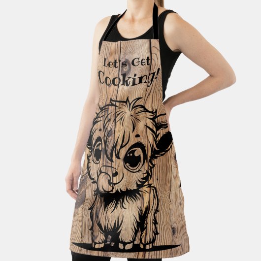Laten we gaan koken! Highland Koe Schort (Insitu)
