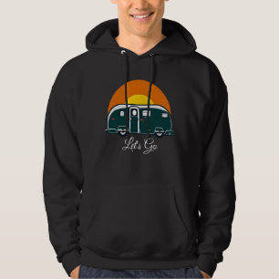 Laten we gaan! Leuke vintage camper RV Hoodie