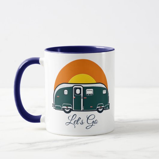 Laten we gaan! Leuke vintage camper RV Mok (Links)