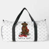 Laten we gaan! Loop Flat-Coated Retriever Hond (le Plunjezak (Achterkant)