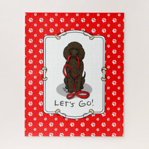 Laten we gaan! Loop Ierse Water Spaniel hond (leve Legpuzzel