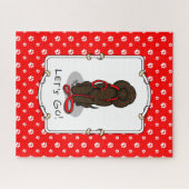 Laten we gaan! Loop Ierse Water Spaniel hond (leve Legpuzzel (Horizontaal)