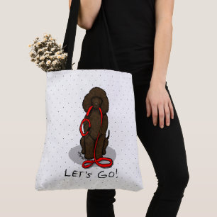 Laten we gaan! Loop Irish Water Spaniel hond (leve Tote Bag