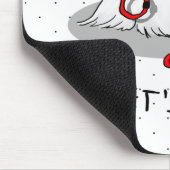 Laten we gaan! Maltese hond met rode spoel F Muismat (Hoek)