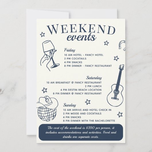 Laten we gaan, meid, Nashville vrijgezellenfeest r Kaart (Achterkant)