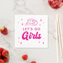 Laten we gaan Meiden Country Bachelorette Feest Servet