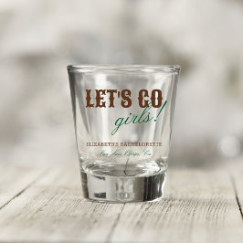 Laten we gaan, meiden, dezelfde cowboy vrijgezelle shot glas