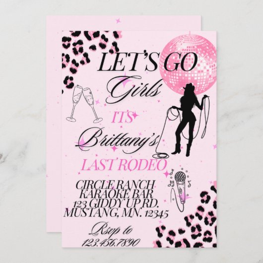 Laten we gaan, meiden kaart (Voorkant / Achterkant)