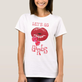Laten we gaan Meiden kers Bachelorette-feest T-shirt