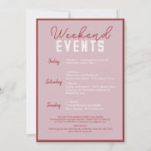 Laten we gaan Meiden Moderne Roze en Rode Bachelor Kaart (Achterkant)