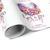 Laten we gaan Meiden Roze Laatste Disco Bacheloret Cadeaupapier (Rol Hoek)