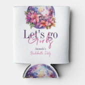 Laten we gaan Meiden Roze Laatste Disco Jonggezell Blikjeskoeler (Voorkant)