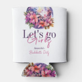 Laten we gaan Meiden Roze Laatste Disco Jonggezell Blikjeskoeler (Achterkant)