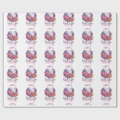 Laten we gaan Meiden Roze Laatste Disco Jonggezell Cadeaupapier (Vlak)