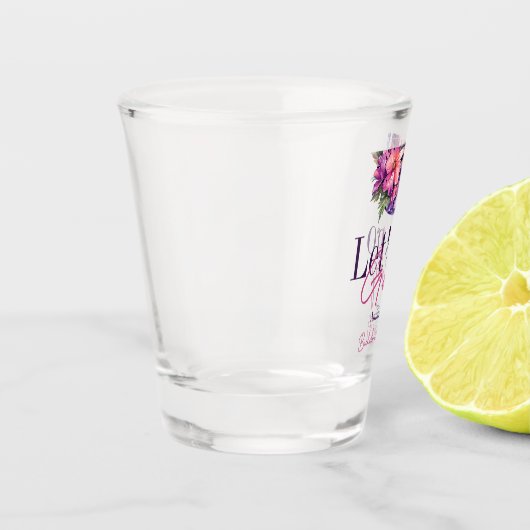 Laten we gaan Meiden Roze Laatste Disco Jonggezell Shot Glas (Links)