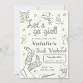 Laten we gaan meisje Nashville vrijgezellen uitsta Kaart (Voorkant)