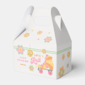 Laten we gaan meisje roller schaatsen verjaardagsf bedankdoosjes (Achterkant)