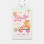 Laten we gaan meisje roller skate verjaardagsfeest cadeaulabel (Voorkant)