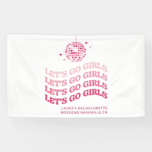Laten we gaan meisjes - Bachelorette Party - Banne Spandoek (Horizontaal)
