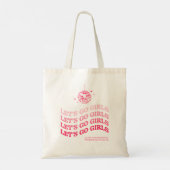 Laten we gaan meisjes Bachelorette Party Canvas ta Tote Bag (Achterkant)