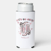 Laten we gaan meisjes Bachelorette Party Favor Seltzer Blikjeskoeler (Seltzer Achterkant)