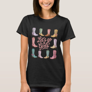 Laten we gaan Meisjes Coquette Western Country Gra T-shirt
