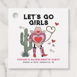 Laten we gaan meisjes cowgirl bachelorette weekend bedankjes labels