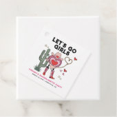 Laten we gaan meisjes cowgirl bachelorette weekend bedankjes labels (In situ)