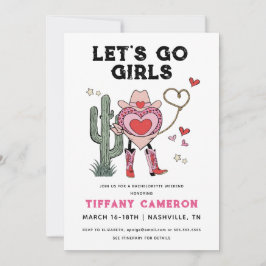 Laten we gaan meisjes cowgirl bachelorette weekend kaart