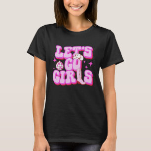 Laten we gaan meisjes Cowgirl laars Country Wester T-shirt