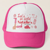 Laten we gaan meisjes cowgirl laatste rodeo vrijge trucker pet (Voorkant)