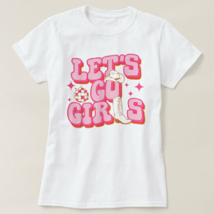Laten we gaan Meisjes Cowgirl Pet Boots Bacheloret T-shirt
