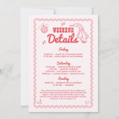 Laten we gaan Meisjes Cowgirl Rode Bachelorette Kaart (Achterkant)