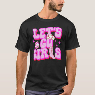 Laten we gaan Meisjes Cowgirls Hoed Laarzen Countr T-shirt