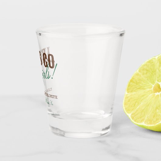 Laten we gaan meisjes dezelfde cowboy vrijgezel shot glas (Rechts)